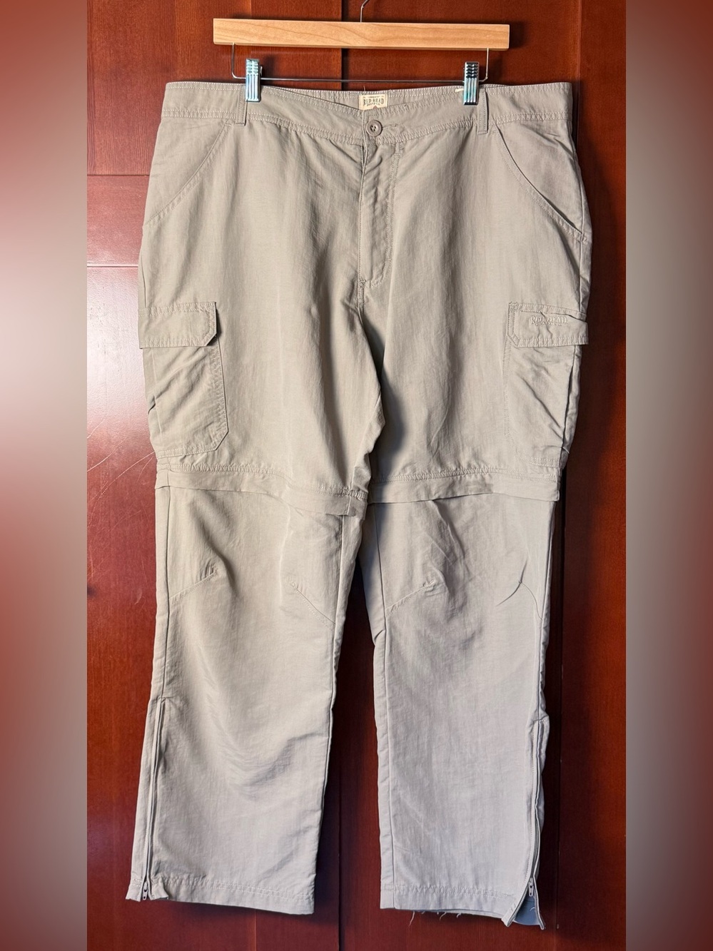 RedHead Tan Convertible Cargo Nylon Pants Size 40x30